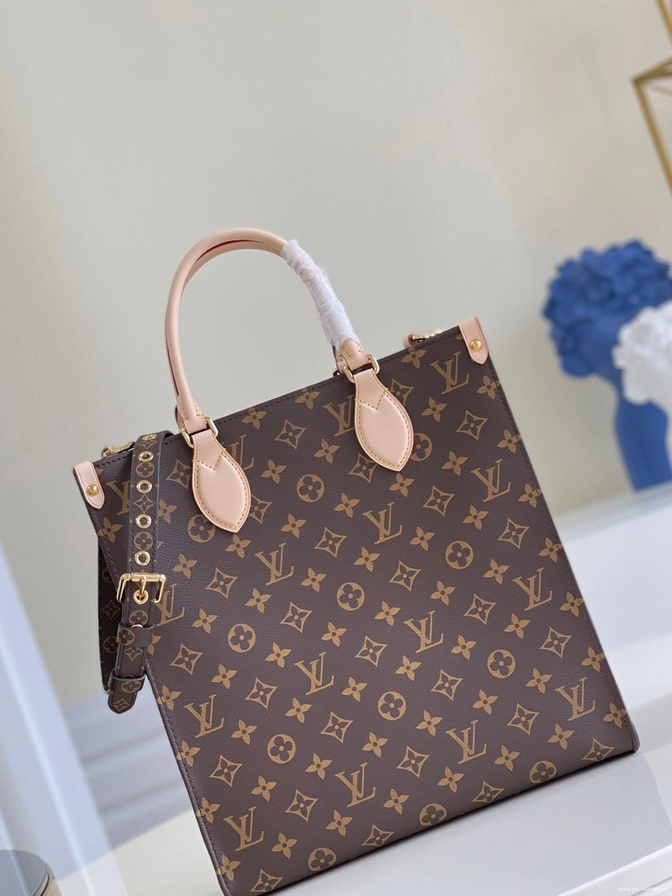 Official oldcobbler VUITTON LOUIS SAC PLAT PETIT 0816